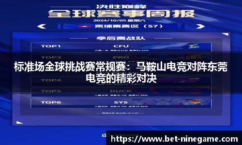 标准场全球挑战赛常规赛：马鞍山电竞对阵东莞电竞的精彩对决